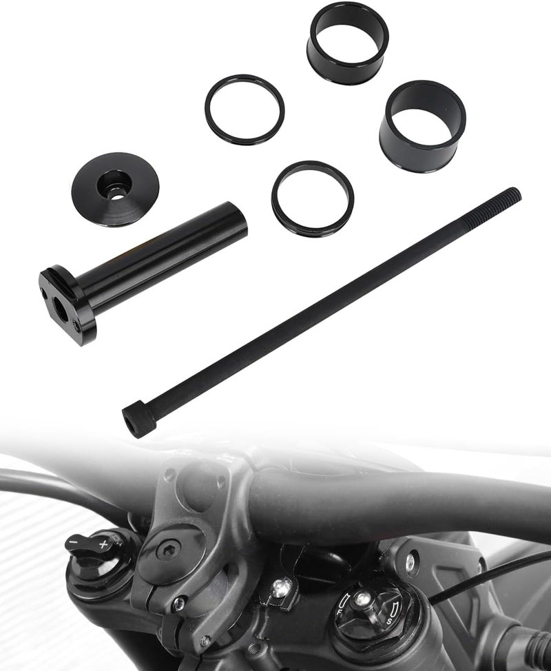 BAOUFF Stem Lock for Electric Dirt Bike,Headset Spacer with Handlebar Top Cap Base Extended Nut for Talaria X3 Sting MX3 R MX4 MX5/Surron Light Bee/E-Ride Pro SS/79Bike/X260 - Black - Image 1